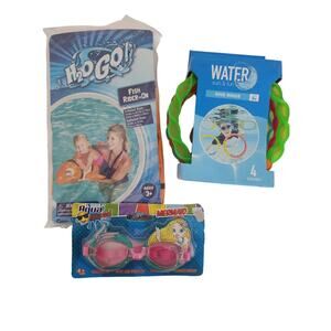 New Pool toys inflatable nemo fish dive sticks and mermaid googles